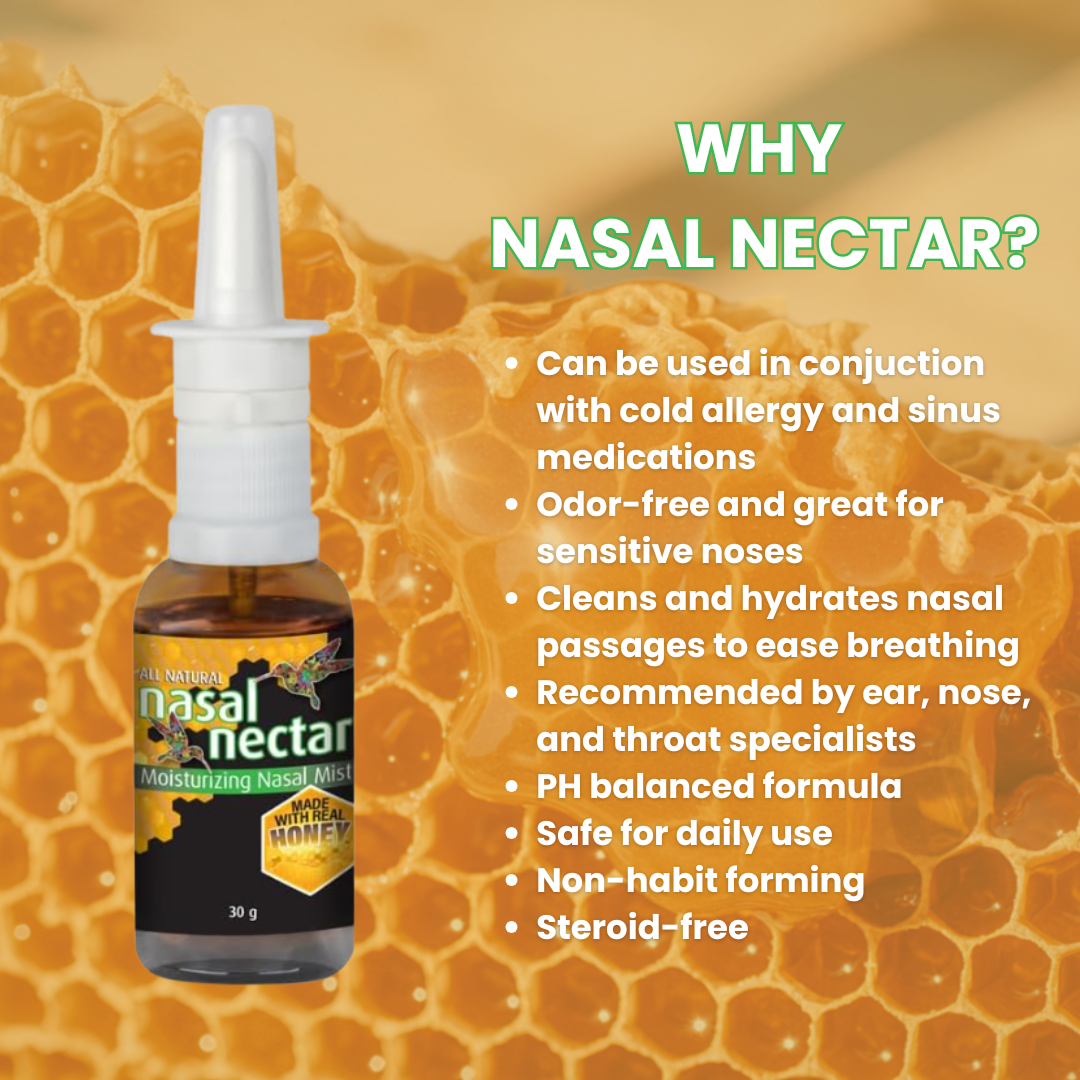 Nasal Nectar Nasal Moisturizer with real honey.