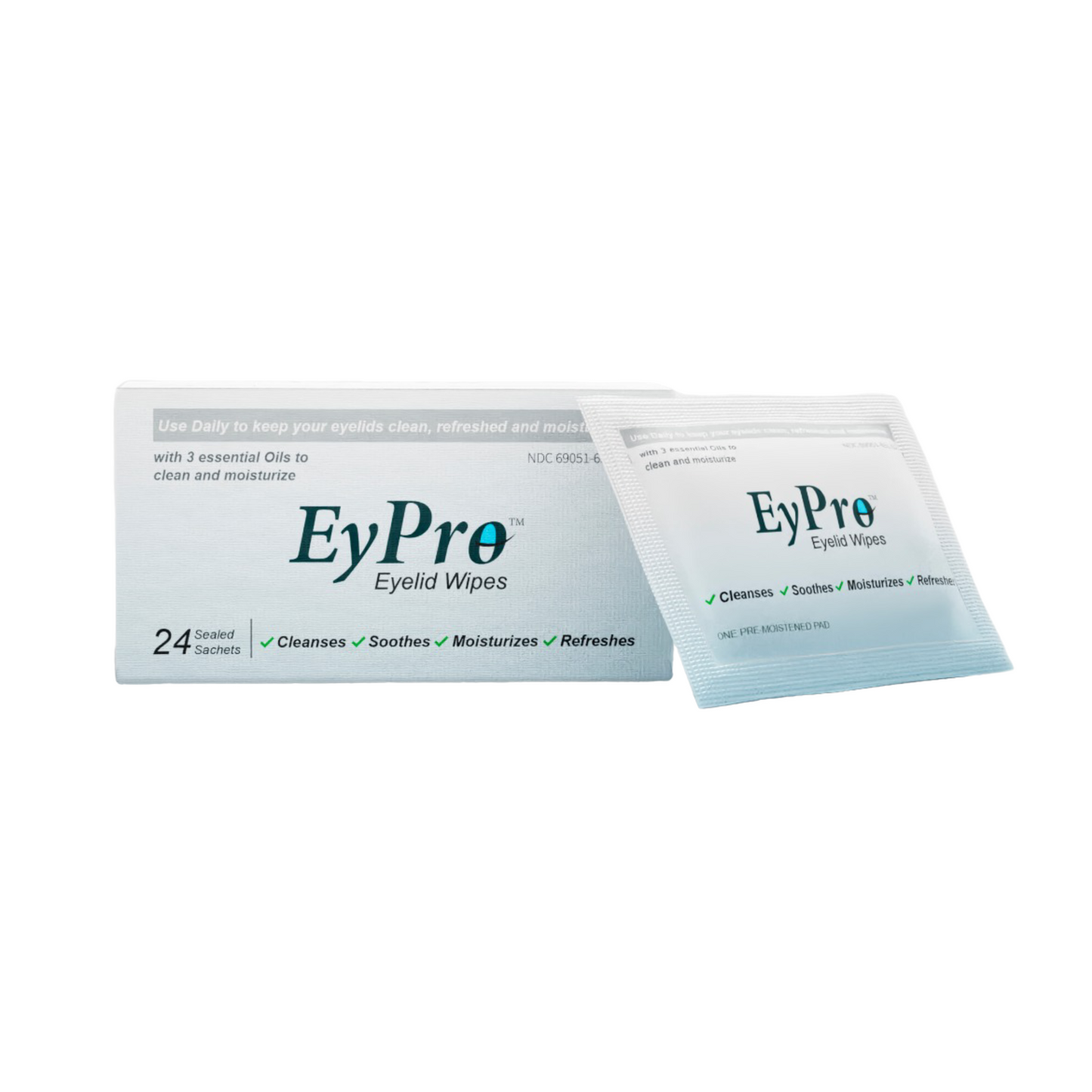 EyPro eyelid wipes that cleans and moisturizes your lashes and eyelids |  Helps to removes makeup easily