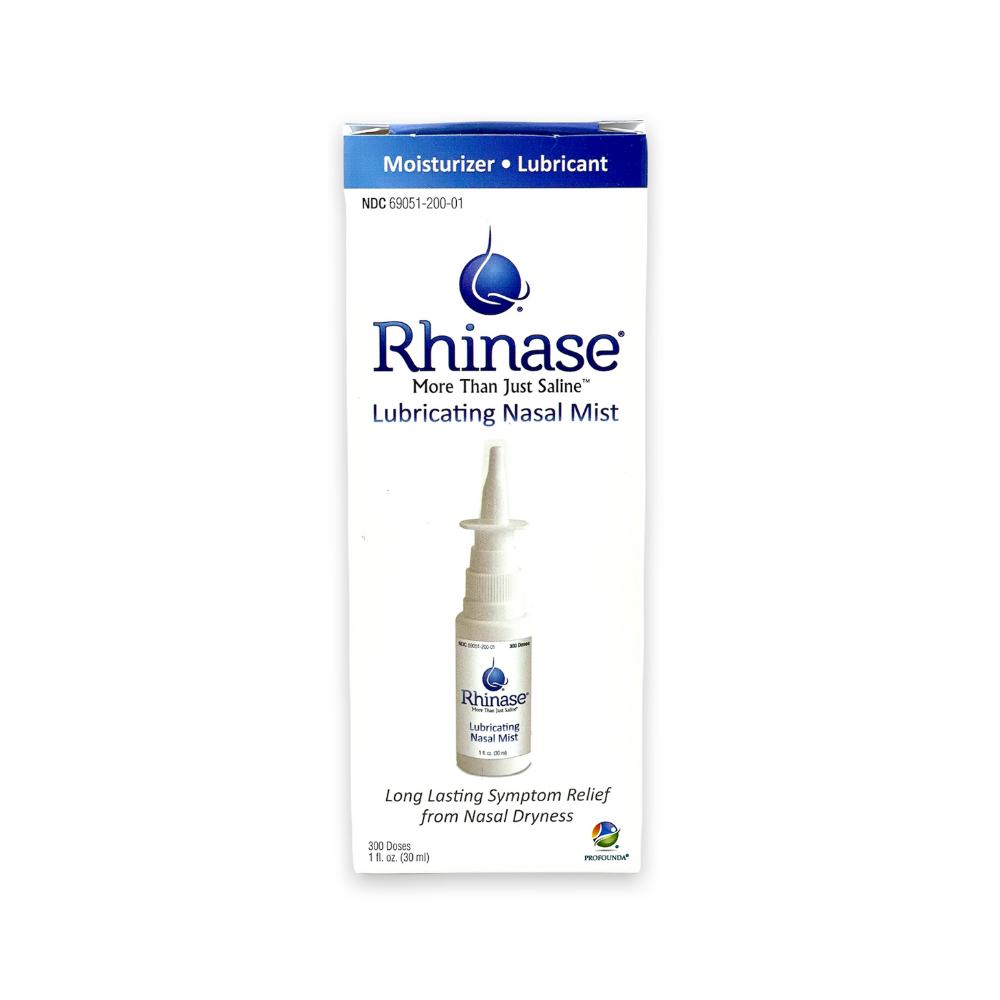 Rhinase Lubricating Nasal Mist - Aloe & Fragrance-Free Saline Solution for Dry Nose, Allergy Relief, and Nosebleed Prevention