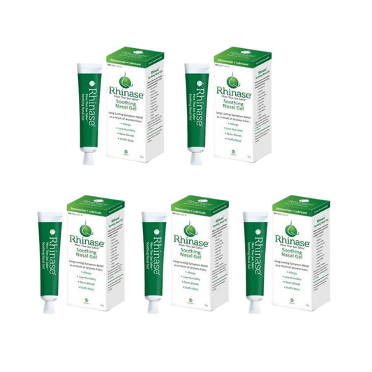 Five packs of Rhinase Saline Nasal Gel