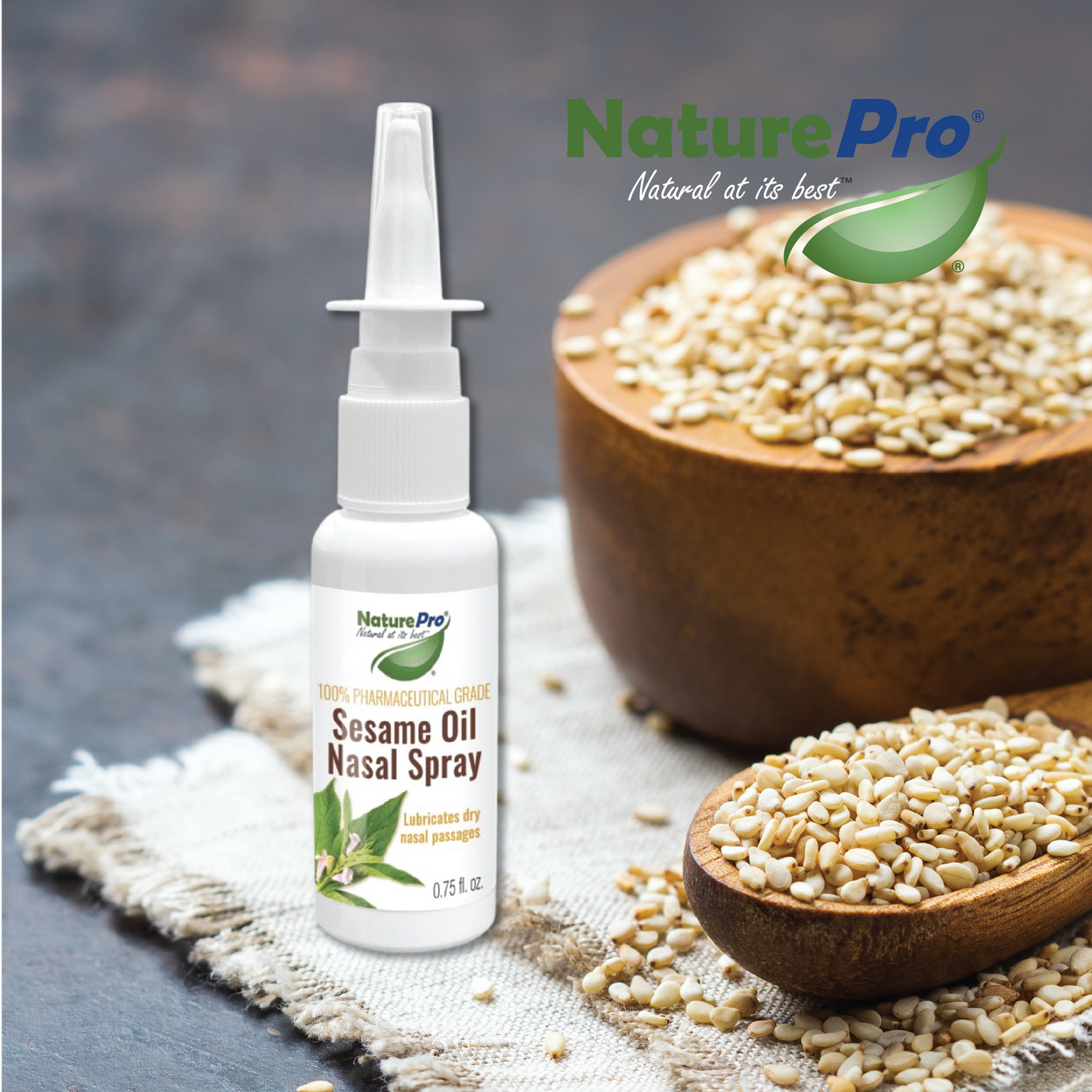 Sesame Oil Nasal Spray | Natural Nasal moisturizer 100% Natural Source Sesame Oil  0.75 fl.