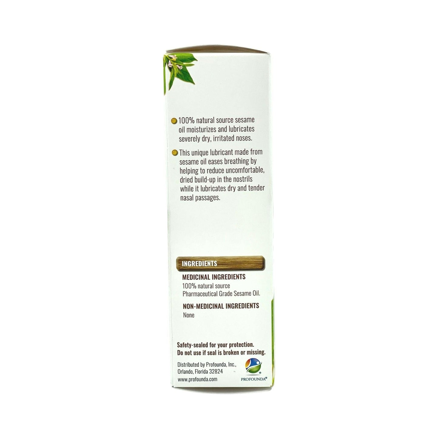 Sesame Oil Nasal Spray Ingredients