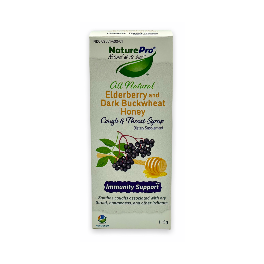 Dark buckwheat honey & Eldeberry cough syrup and immune support