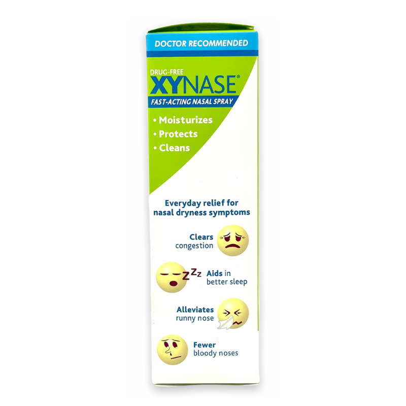 Drug-free nasal moisturizer spray, xylitol-enhanced, safe for all ages