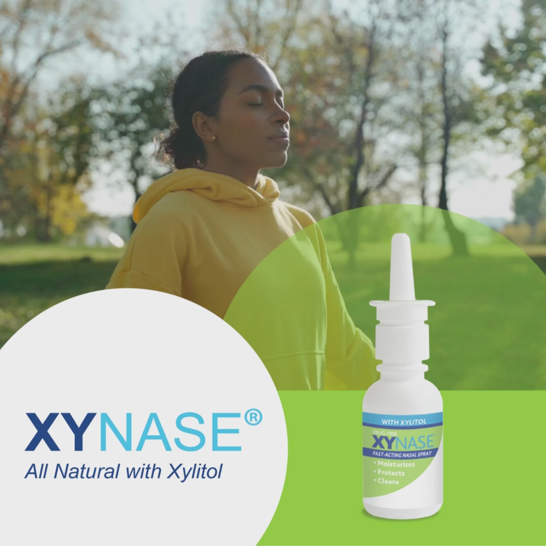 Natural saline nasal spray with xylitol (0.75 oz), helps clear congestion and moisturize Video