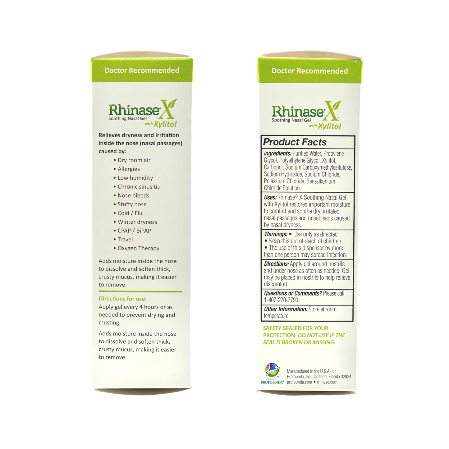 Steroid-free nasal gel with xylitol and dual salts in 1 oz tube for dryness and congestion relief