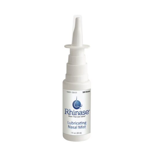 Rhinase Lubricating Nasal Mist - Aloe & Fragrance-Free Saline Solution for Dry Nose, Allergy Relief, and Nosebleed Prevention
