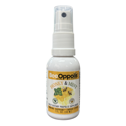 Beeoppolis Natural Immune Support Throat Spray - Propolis - Honey - Mint - 1.0 oz