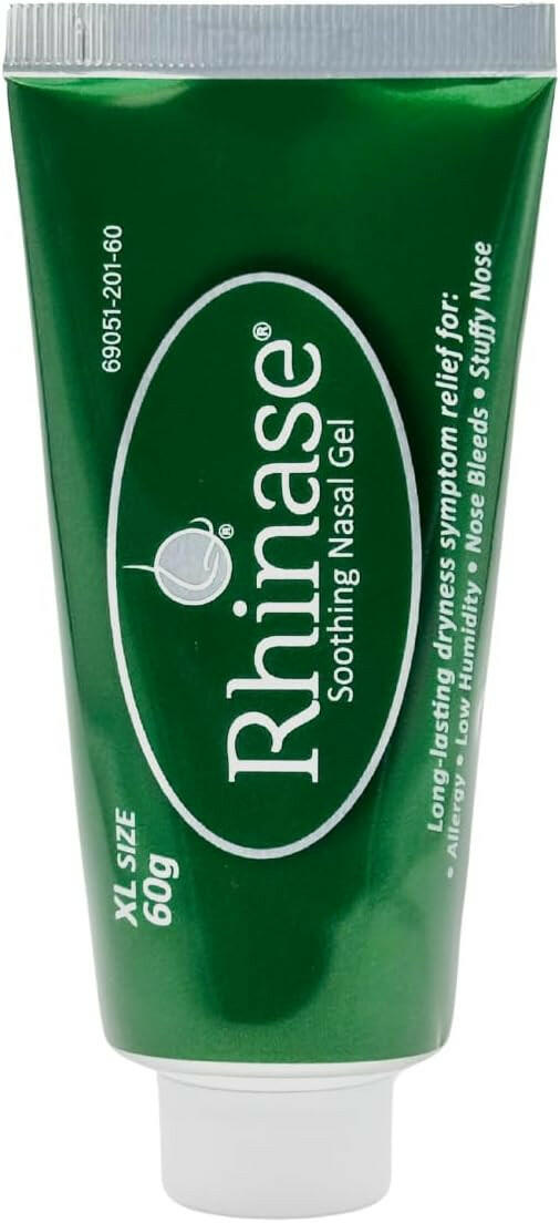 Rhinase Allergy Relief Lubricating Nasal Gel – Dual Salt, Steroid-Free Formula for Moisture & Comfort | Ideal for Swimmers and CPAP or oxygen therapy users | Safe for Children | 60 g