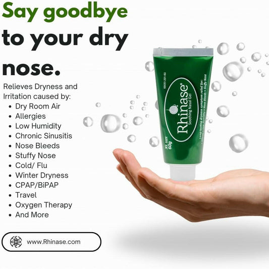 Rhinase Allergy Relief Lubricating Nasal Gel – Dual Salt, Steroid-Free Formula for Moisture & Comfort | Ideal for Swimmers and CPAP or oxygen therapy users | Safe for Children | 60 g