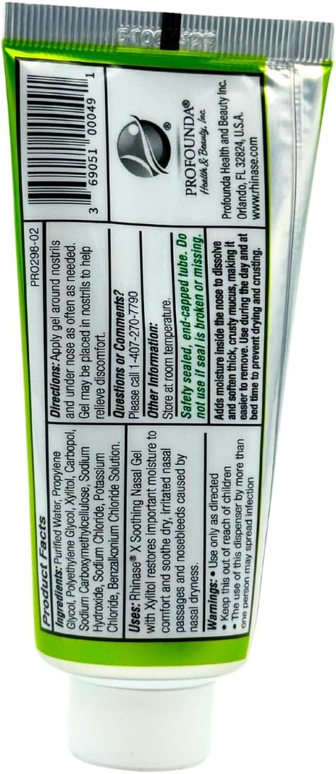 Rhinase X Soothing Nasal Gel (XL Size) with Natural Xylitol - Relief for Dryness, Congestion & Discomfort | Steroid-Free & Hypotonic | Doctor Recommended | 60 g