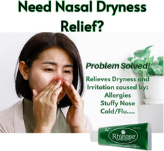 Rhinase Allergy Relief Lubricating Nasal Gel – Dual Salt, Steroid-Free Formula for Moisture & Comfort | Ideal for Swimmers and CPAP or oxygen therapy users | Safe for Children | 60 g