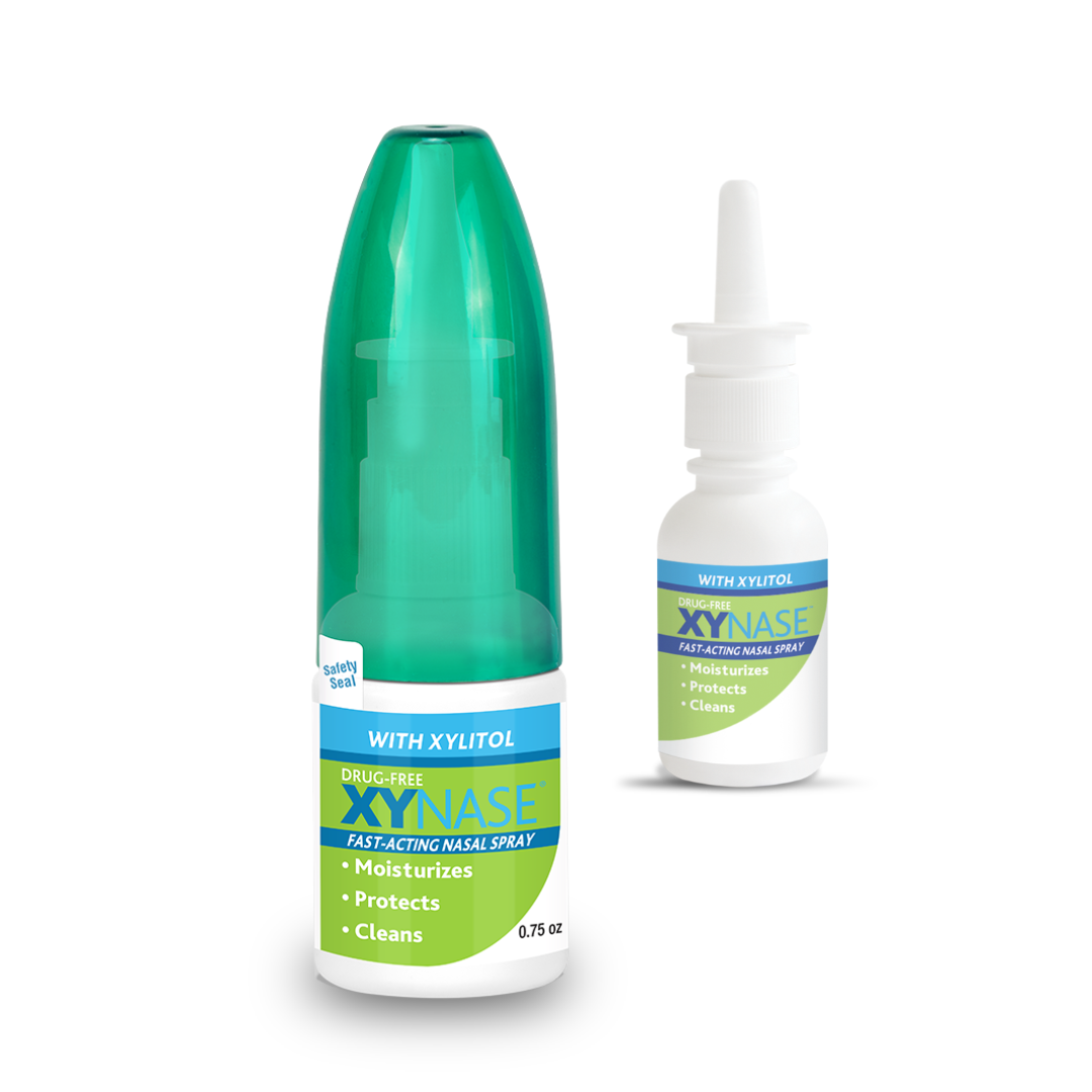 3 Pack Xynase Saline Nasal Spray with Xylitol - All Natural Moisturizer