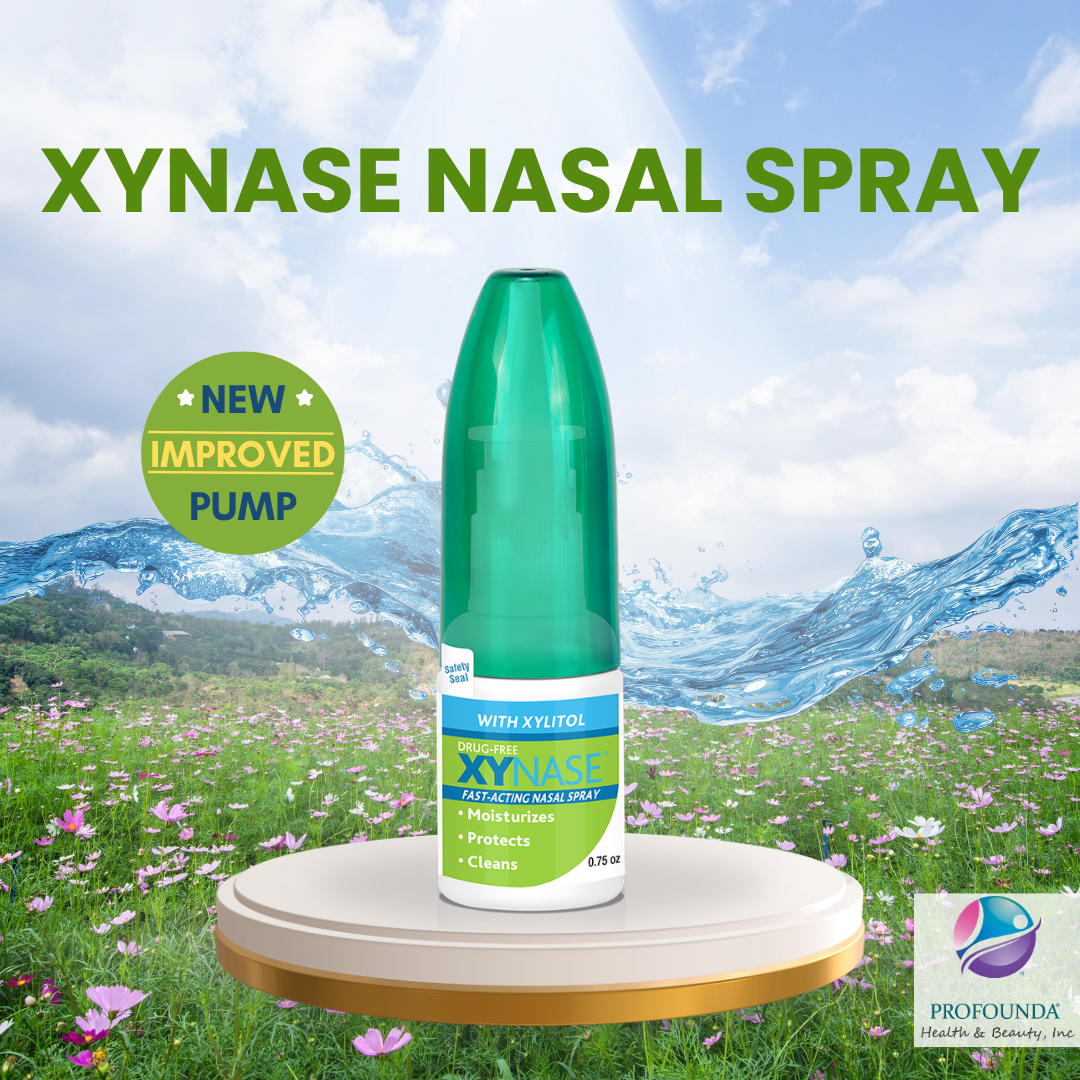 3 Pack Xynase Saline Nasal Spray with Xylitol - All Natural Moisturizer