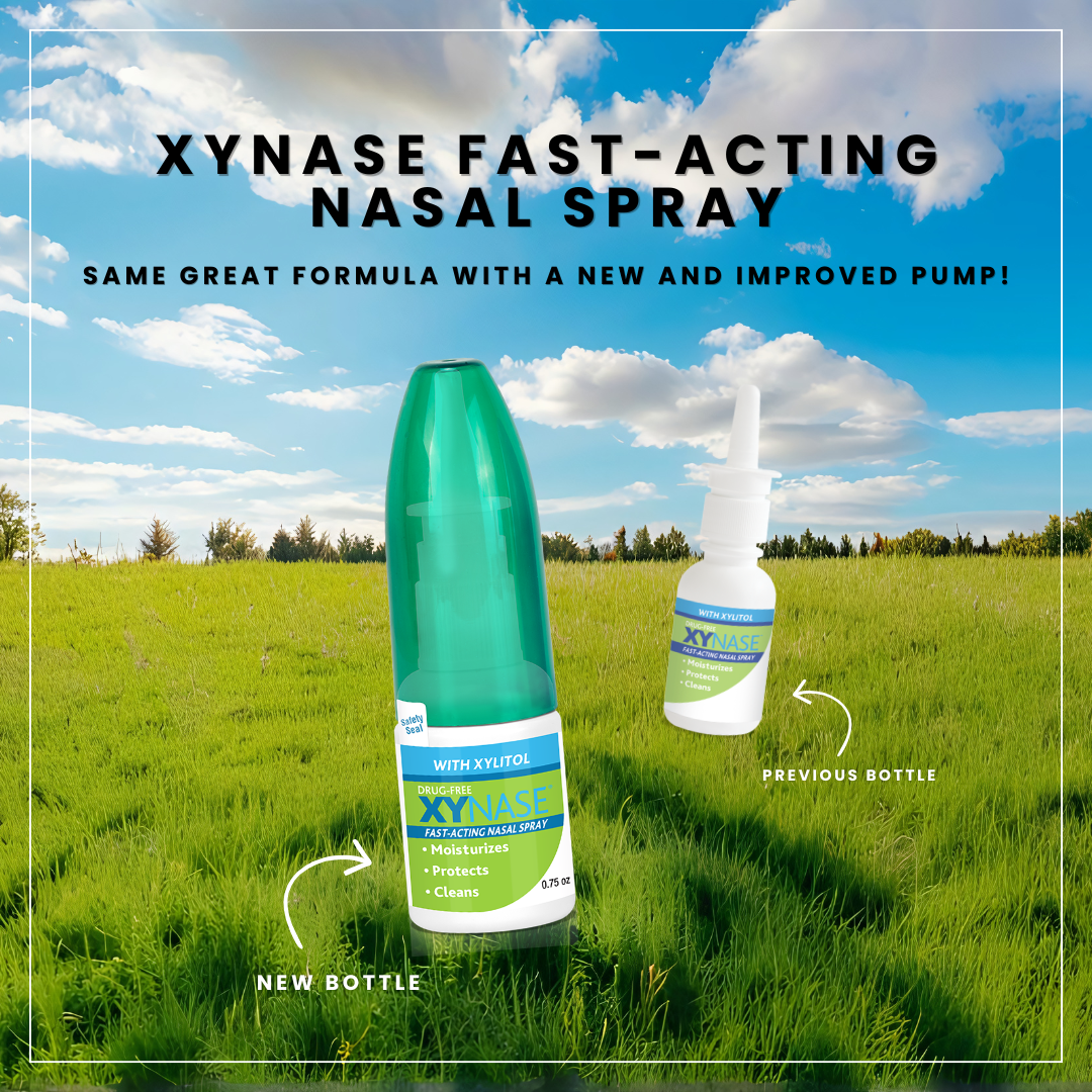 3 Pack Xynase Saline Nasal Spray with Xylitol - All Natural Moisturizer