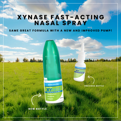 3 Pack Xynase Saline Nasal Spray with Xylitol - All Natural Moisturizer