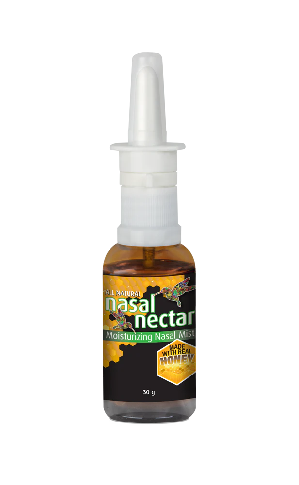 Hydrating nasal spray bottle designed for dry sinus relief