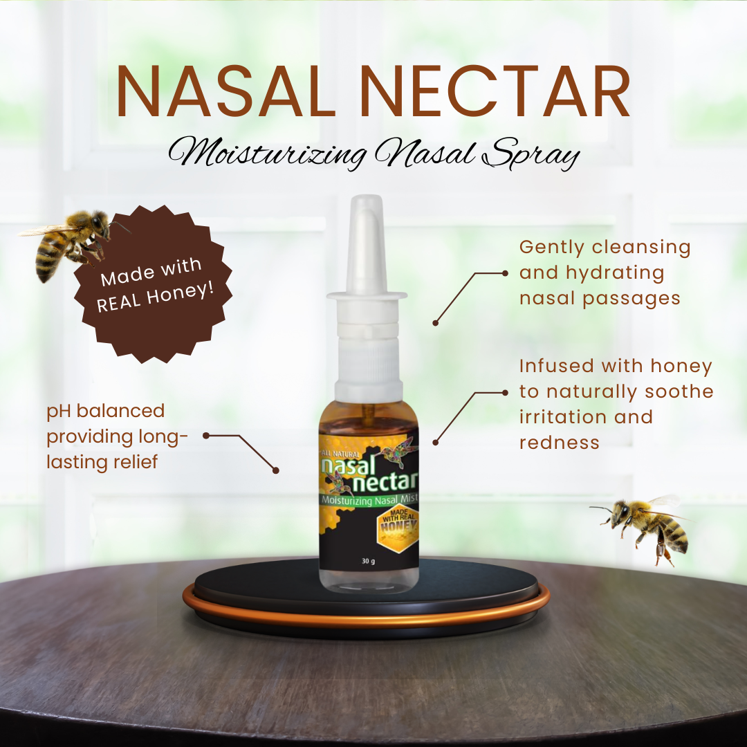Nasal Nectar Nasal Moisturizer with real honey.