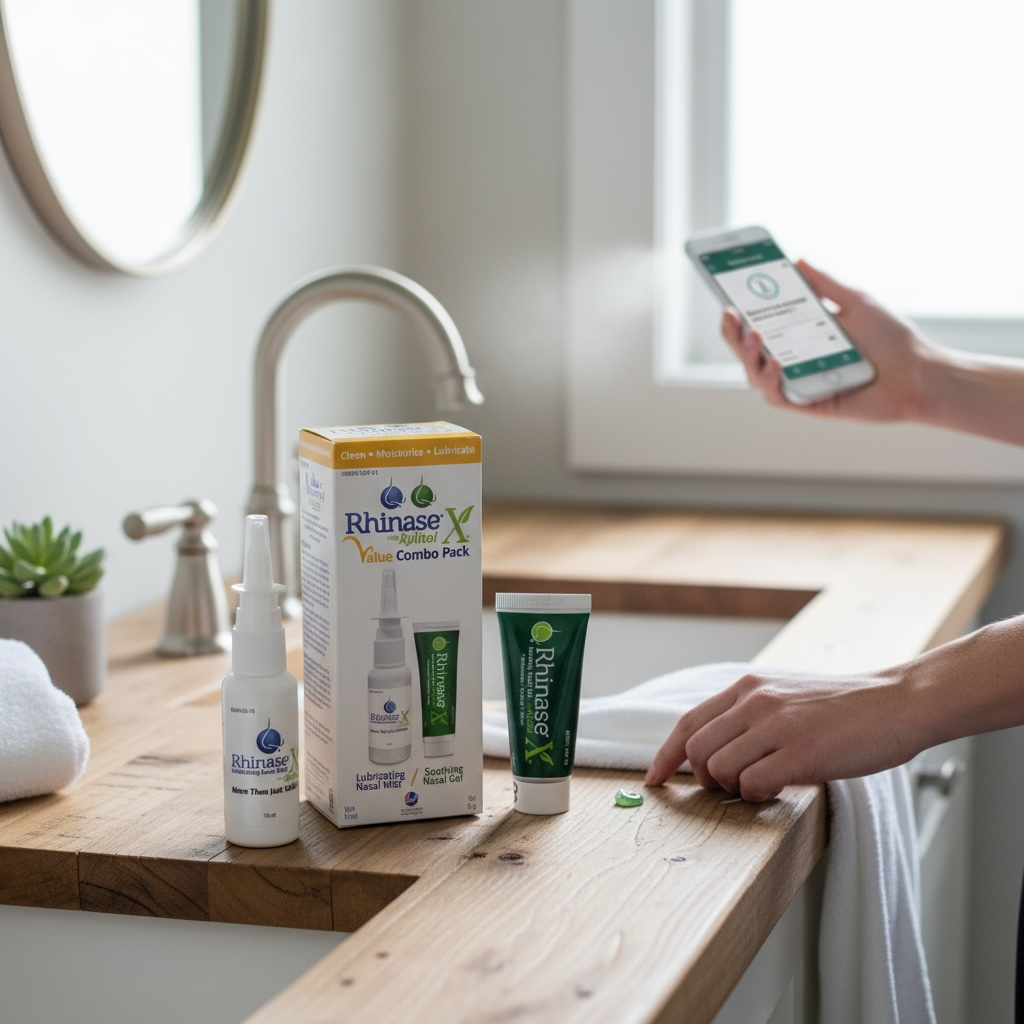 Rhinase X Value Combo Pack (Nasal Spray and Nasal gel 15 g each) for severe nasal dryness - Walmart.com exclusive.