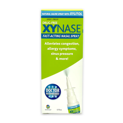 3 Pack Xynase Saline Nasal Spray with Xylitol - All Natural Moisturizer