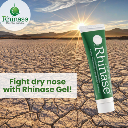 Rhinase Allergy Relief Lubricating Nasal Gel – Dual Salt, Steroid-Free Formula for Moisture & Comfort | Ideal for Swimmers and CPAP or oxygen therapy users | Safe for Children | 1 oz