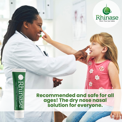Rhinase Allergy Relief Lubricating Nasal Gel – Dual Salt, Steroid-Free Formula for Moisture & Comfort | Ideal for Swimmers and CPAP or oxygen therapy users | Safe for Children | 1 oz