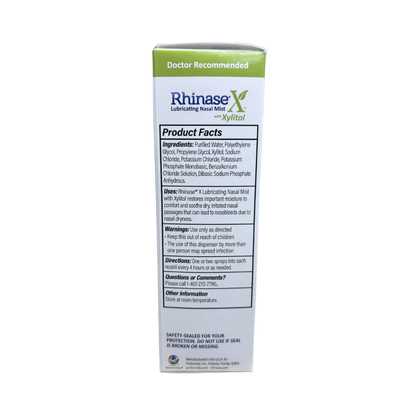Rhinase X Combo Pack - Nasal Gel (30g) & Spray (30ml) for Complete Nasal Relief: Dryness, Congestion, Post Nasal Drip, and Allergies