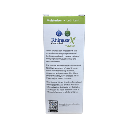 Rhinase X Combo Pack - Nasal Gel (30g) & Spray (30ml) for Complete Nasal Relief: Dryness, Congestion, Post Nasal Drip, and Allergies