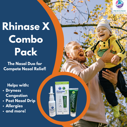 Rhinase X Combo Pack - Nasal Gel (30g) & Spray (30ml) for Complete Nasal Relief: Dryness, Congestion, Post Nasal Drip, and Allergies