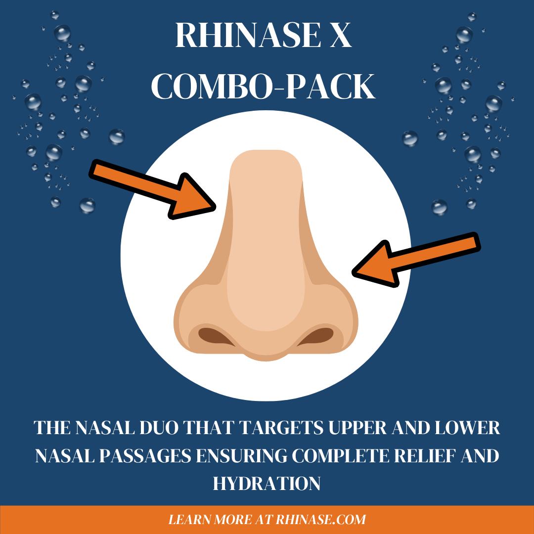 Rhinase X Combo Pack - Nasal Gel (30g) & Spray (30ml) for Complete Nasal Relief: Dryness, Congestion, Post Nasal Drip, and Allergies