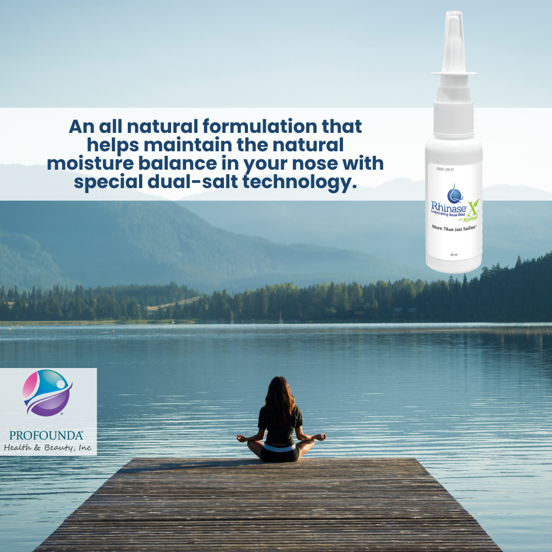 Rhinase X Natural Nasal Mist Spray with Xylitol - Dual Moisturizing, Hypotonic, Steroid-Free Relief from Dryness, Less Sneezing, Itchiness, Nasal drip and Congestion - Doctor Recommended | 30 ml