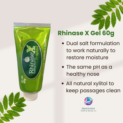 Rhinase X Soothing Nasal Gel (XL Size) with Natural Xylitol - Relief for Dryness, Congestion & Discomfort | Steroid-Free & Hypotonic | Doctor Recommended | 60 g