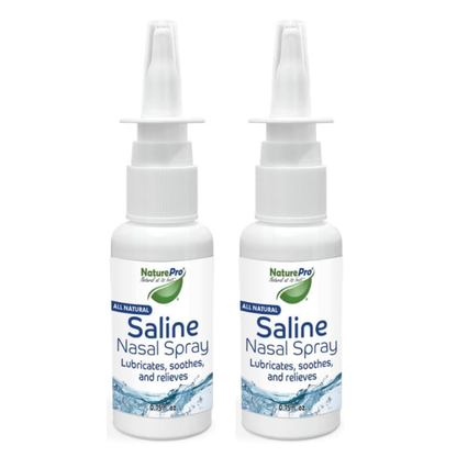2 pack NaturePro All Natural Saline Nasal Spray, 0.75 fl. oz., Kosher, Dual Salt Moisturizing Formula