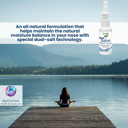 2 pack NaturePro All Natural Saline Nasal Spray, 0.75 fl. oz., Kosher, Dual Salt Moisturizing Formula