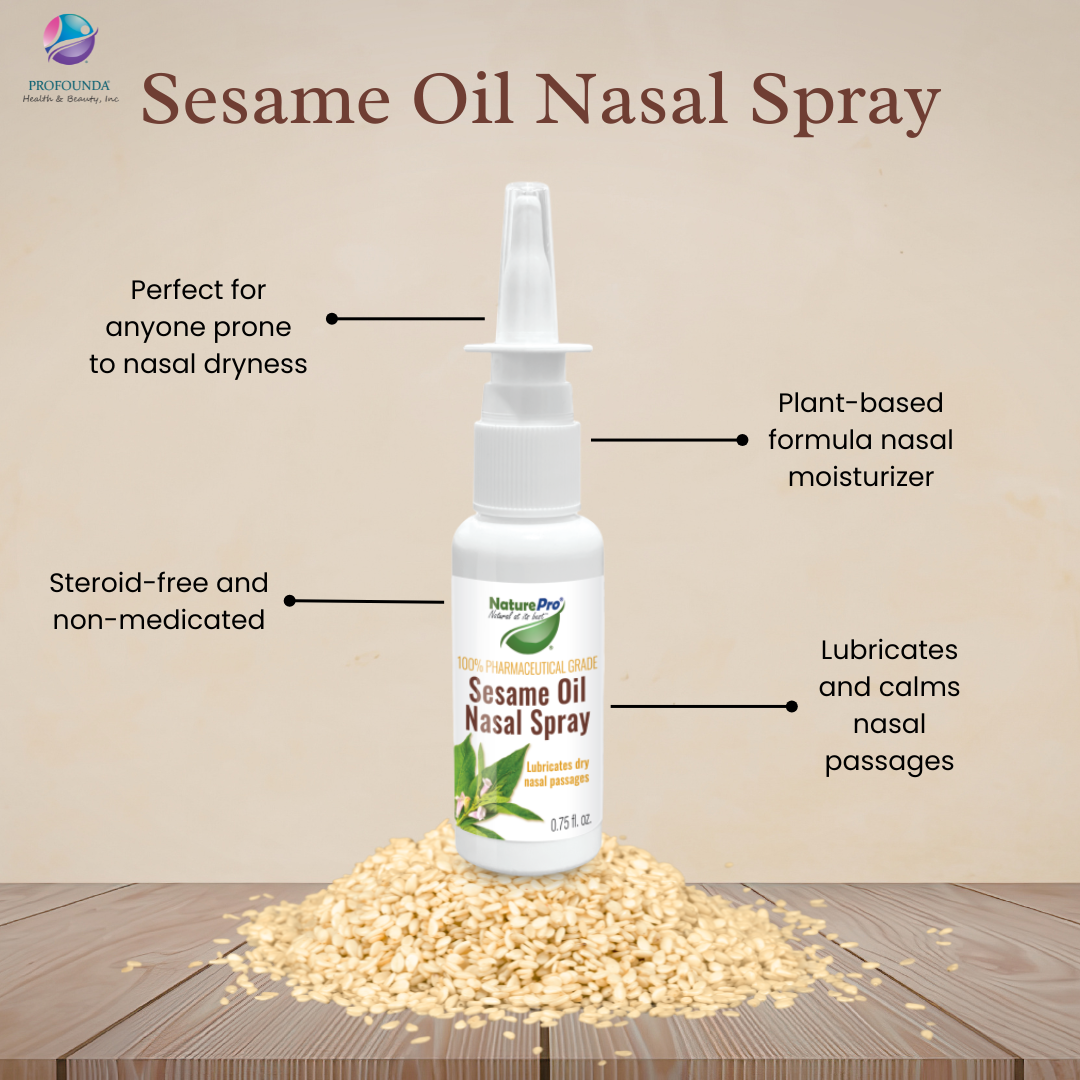 natural nose lubricant NaturePro Sesame Oil Nasal Spray: 2 Pack Relief