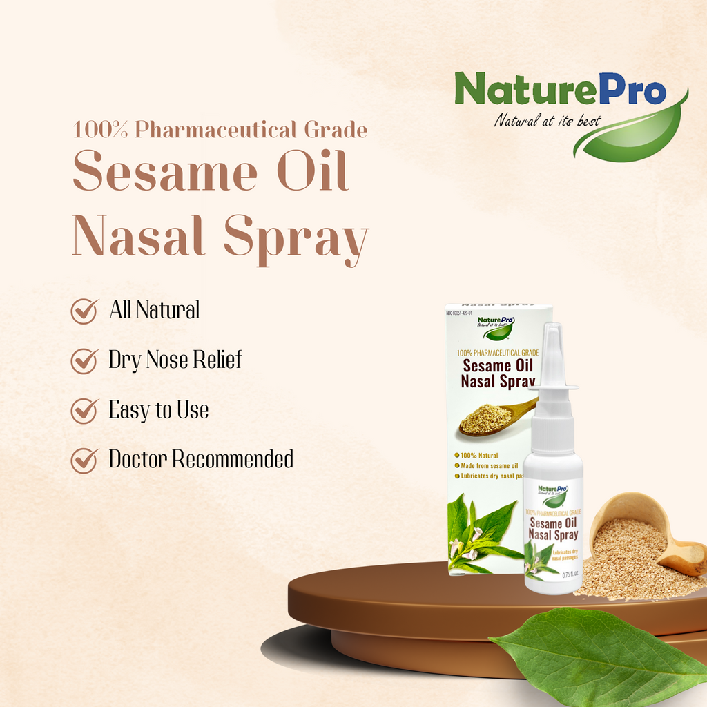 100% Pharmaceutical Grade
Sesame Oil Nasal Spray