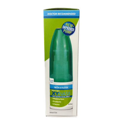 Xynase® Natural Saline Nasal Spray with Xylitol (0.75 fl oz) - Gentle Relief for Congestion, Allergies, and Sinus Pressure, Safe for All Ages