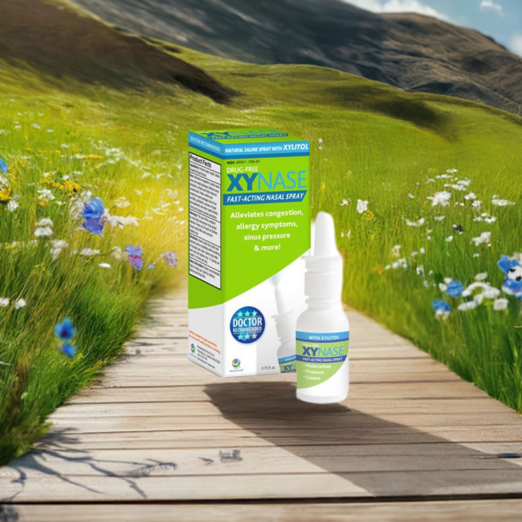 3 Pack Xynase Saline Nasal Spray with Xylitol - All Natural Moisturizer