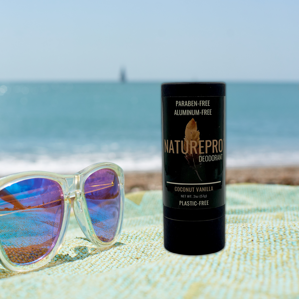 All Natural Deodorant for Men and Women - Paraben Free with coconut oil and Shea butter (Coconut Vanilla) on the beach