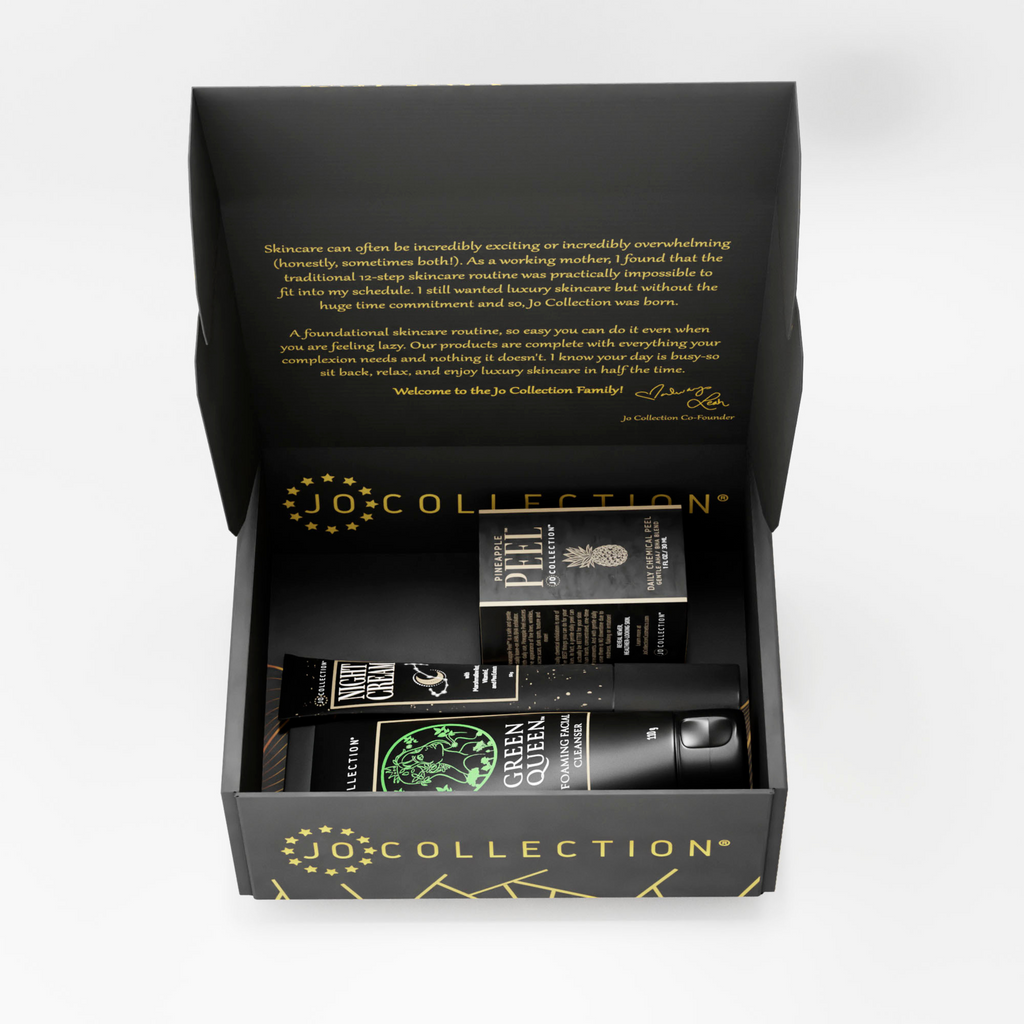 Jo Collection kit: The essentials Facial Cleanser + Pineapple Peel + Night Cream