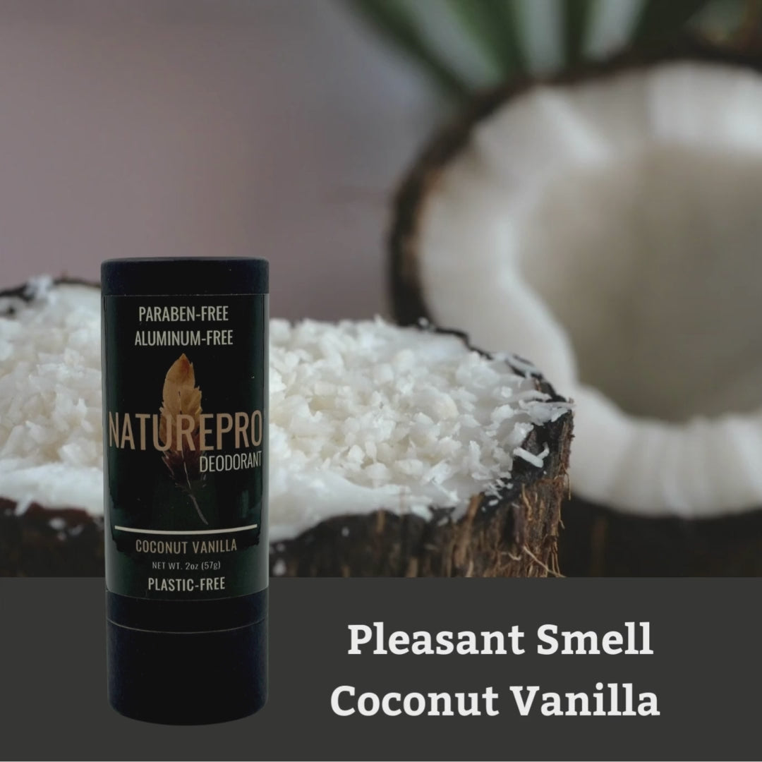 All Natural Deodorant for Men and Women - Paraben Free with coconut oil and Shea butter (Coconut Vanilla) Video