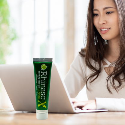 Hypotonic Rhinase X gel enriched with xylitol to soothe nasal dryness, congestion, nasal drip
