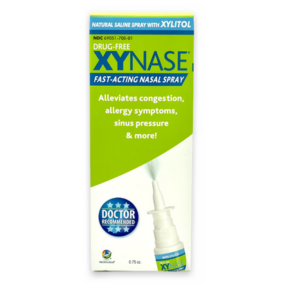 XYNASE
FAST-ACTING NASAL SPRAY
Alleviates congestion, allergy symptoms, sinus pressure & more!
