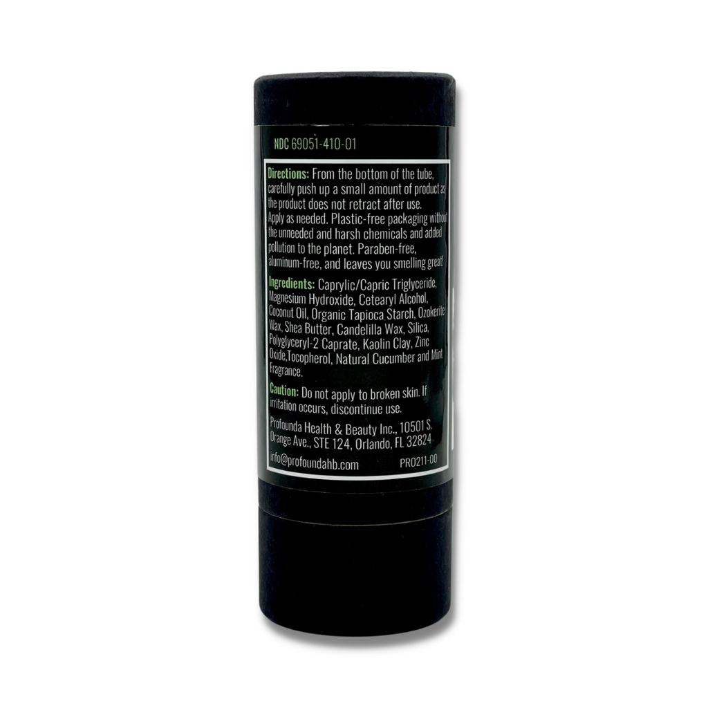 All Natural Deodorants for Men and Women - Paraben Free, Aluminum Free, Cruelty Free, Plastic Free - with coconut oil and Shea butter (Cucumber Mint) Back view