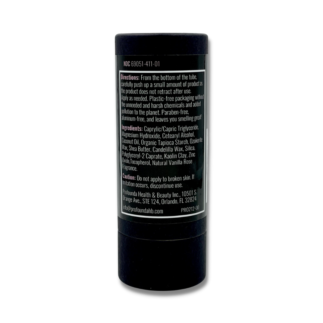 All Natural Deodorants for Men and Women - Paraben Free, Aluminum Free, Cruelty Free, Plastic Free - with coconut oil and Shea butter (Vanilla Rose) Back view