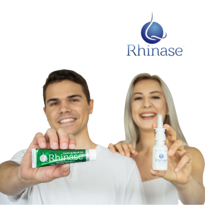 Niebla nasal lubricante Rhinase - Solución salina sin aloe y fragancia para nariz seca, alivio de alergias y prevención de hemorragias nasales