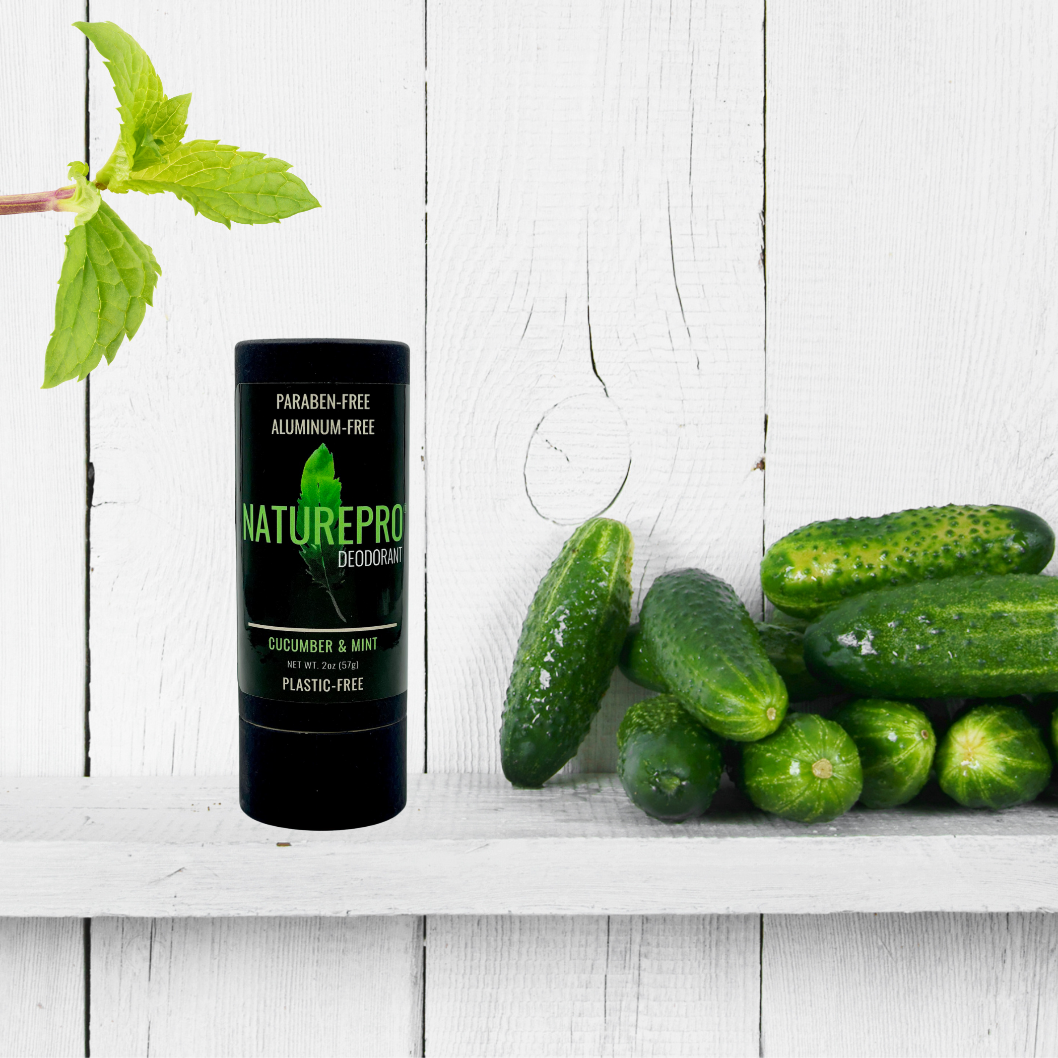All Natural Deodorants for Men and Women - Paraben Free, Aluminum Free, Cruelty Free, Plastic Free - with coconut oil and Shea butter (Cucumber Mint) With some vegetables
