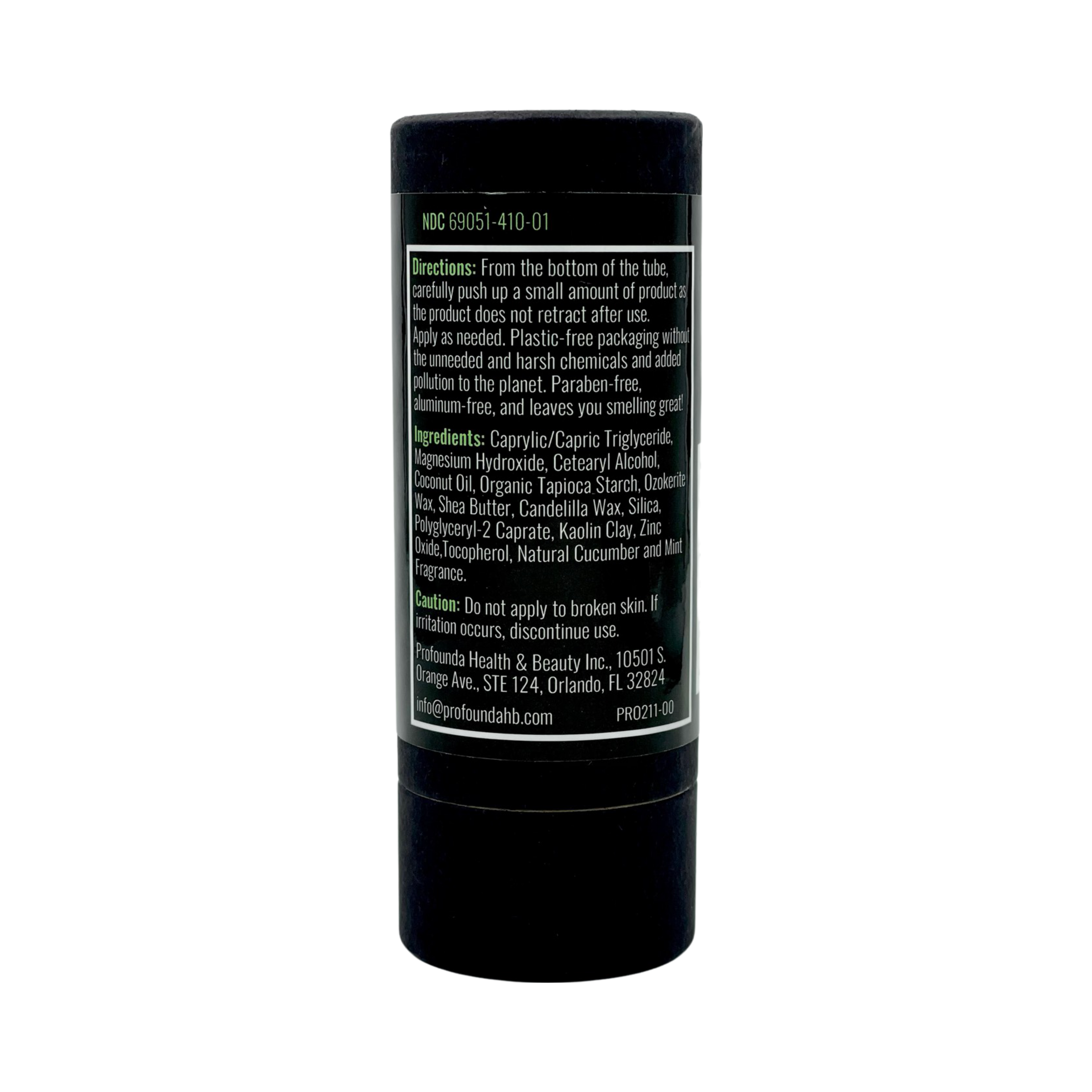 All Natural Deodorant for Men and Women - Paraben Free with coconut oil and Shea butter (Coconut Vanilla) Back view