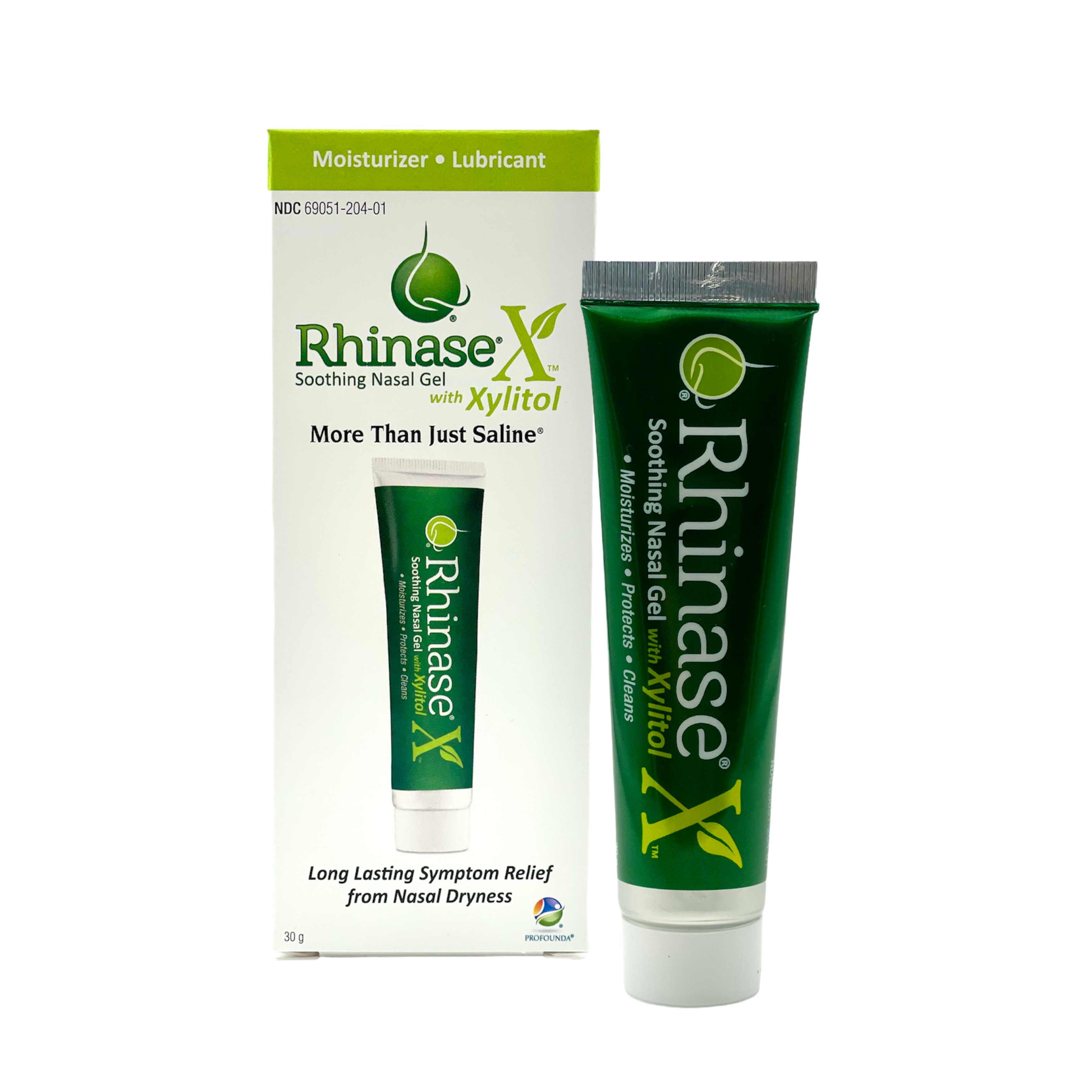 Rhinase X nasal gel tube with xylitol, dual wetting agents, hypo-tonic steroid-free nasal moisturizer