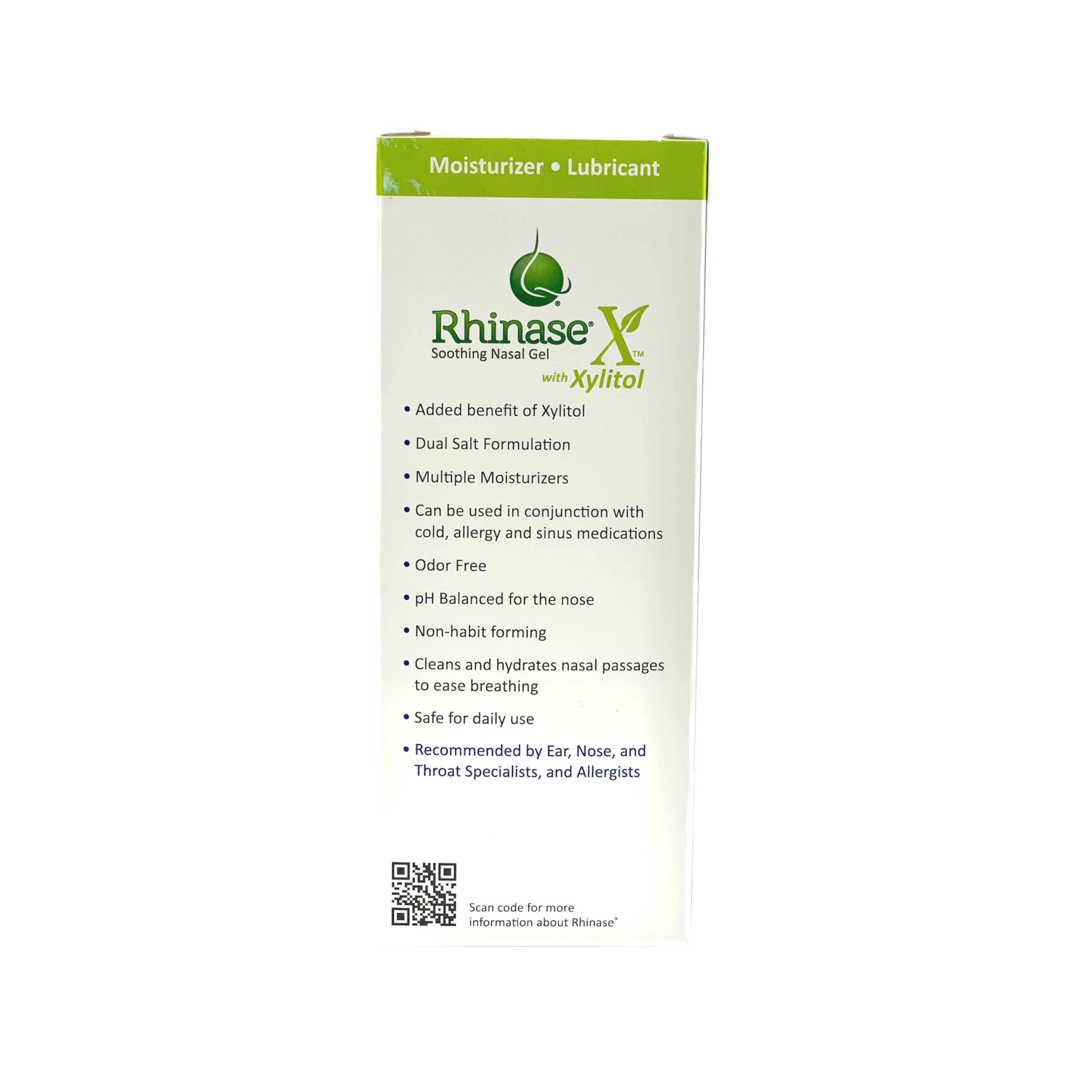 All-natural topical nasal gel with xylitol and moisture lock formula for dry nasal passages